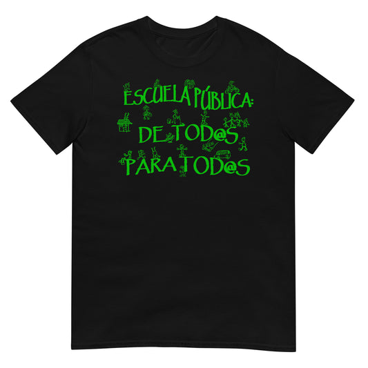 camiseta escuela publica educacion publica marea verde en color negro