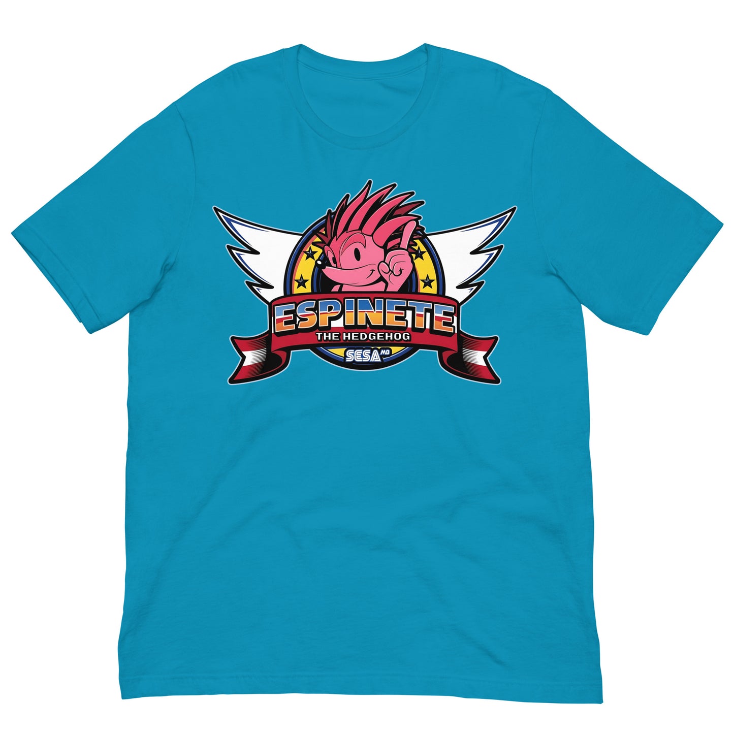 camiseta espinete estilo sonic azul