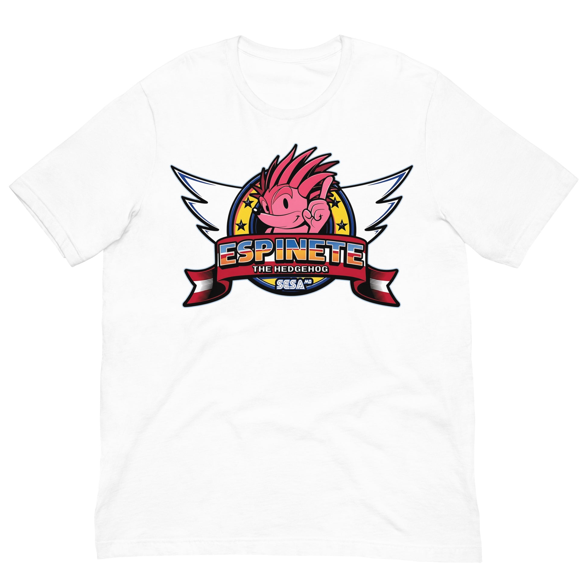 camiseta espinete estilo sonic blanco