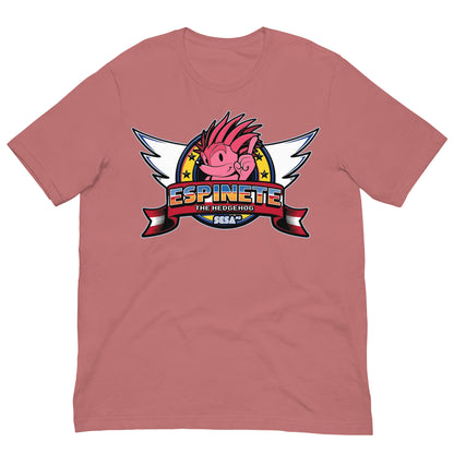 camiseta espinete estilo sonic malva