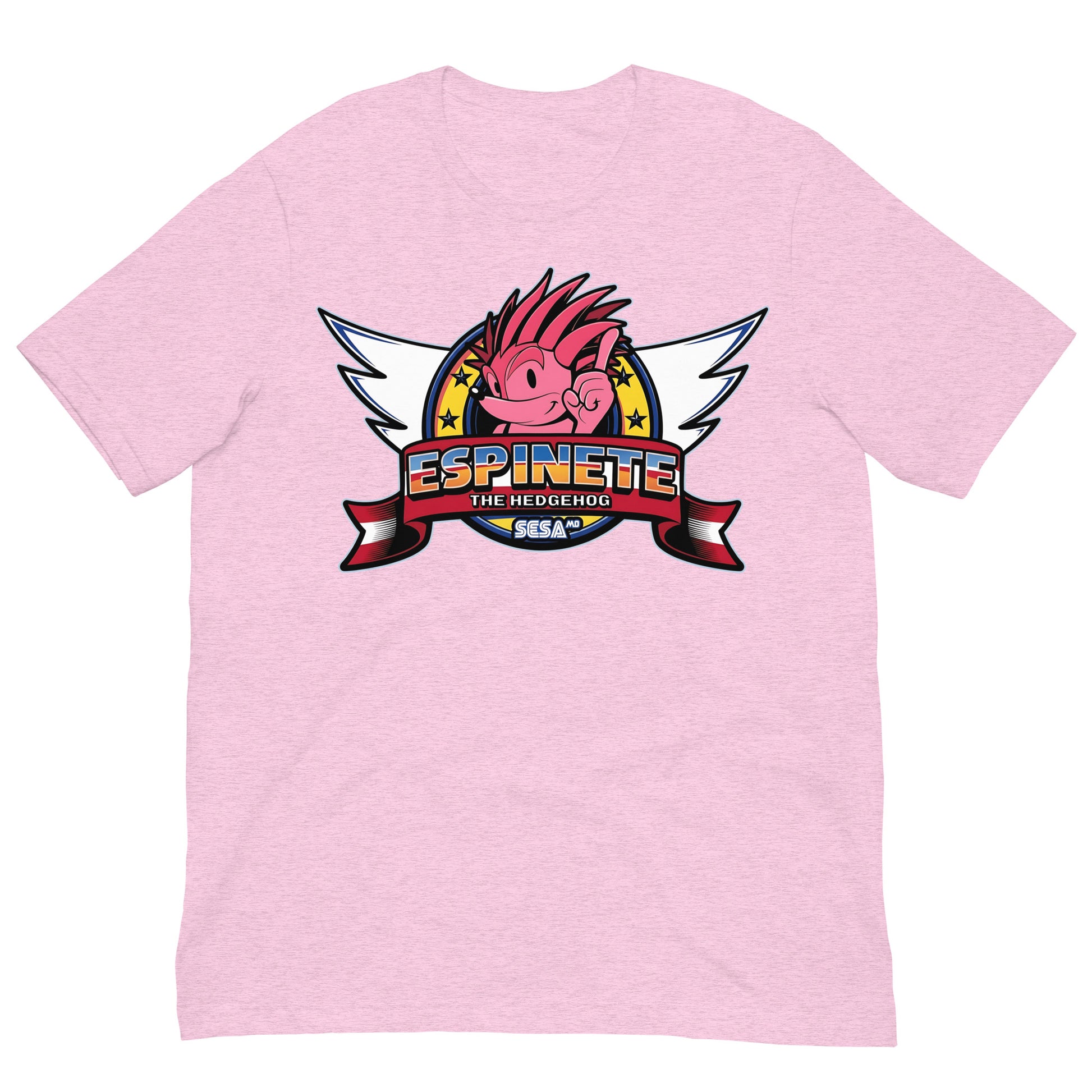 camiseta espinete estilo sonic rosa