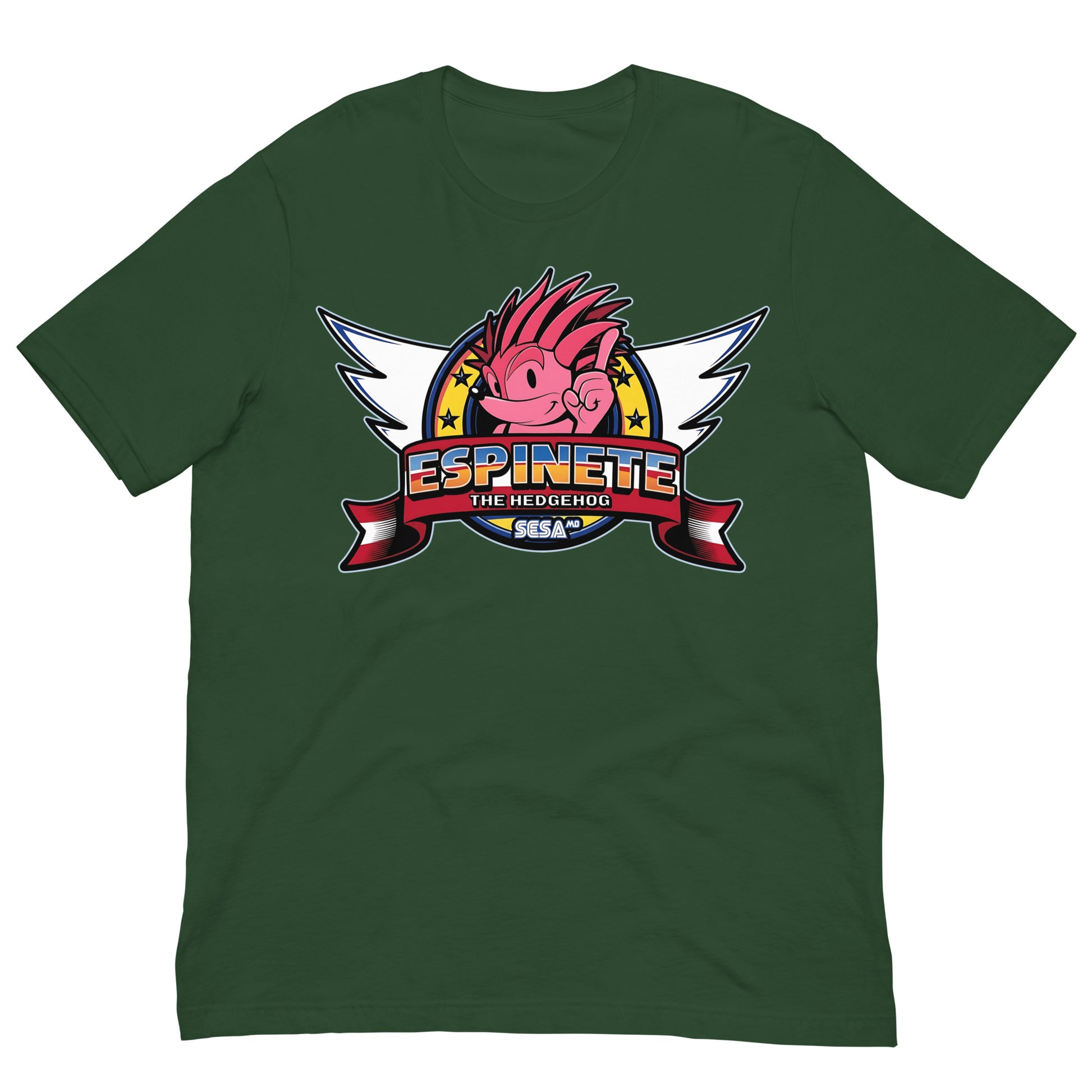 camiseta espinete estilo sonic verde botella