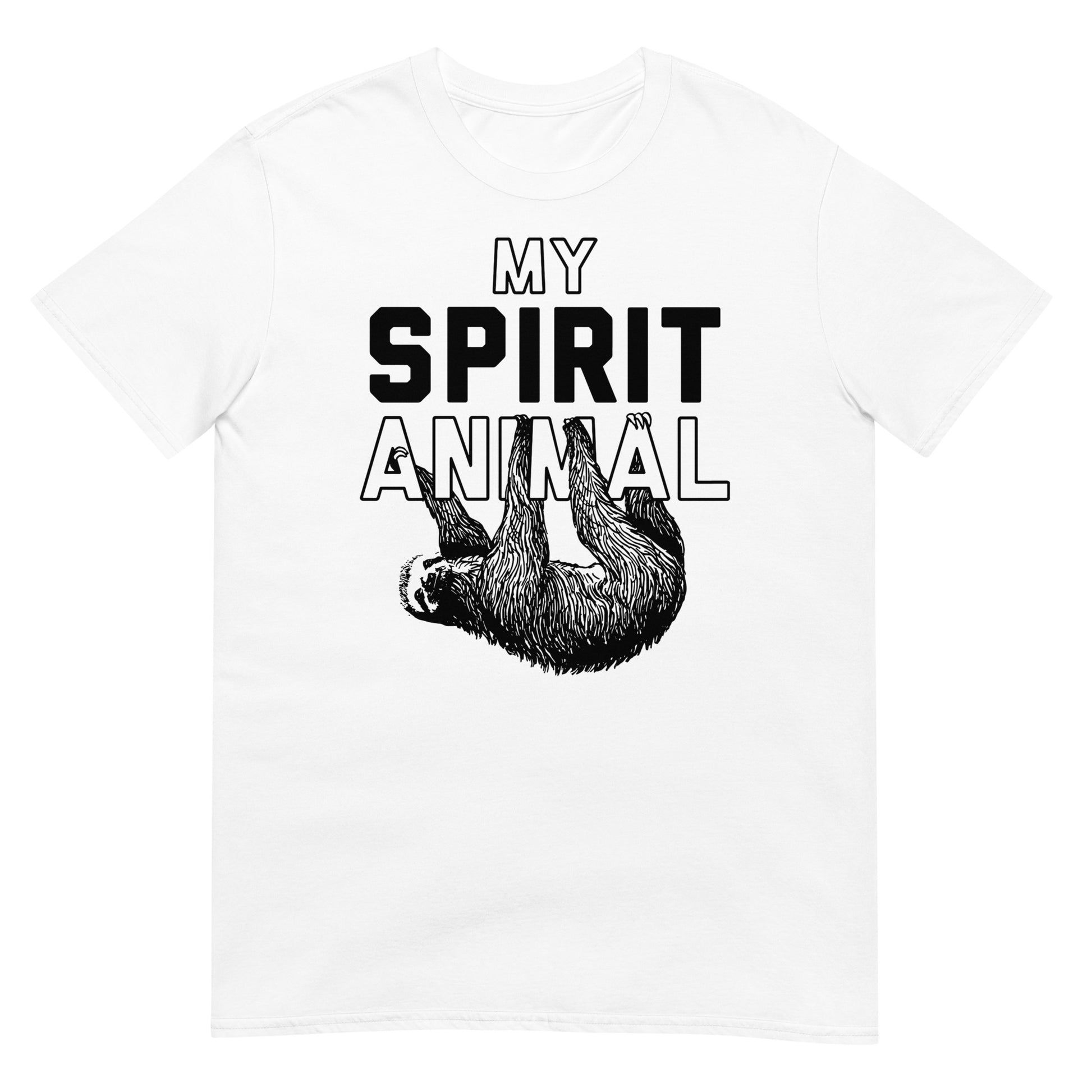 camiseta mi espiritu animal perezoso blanca
