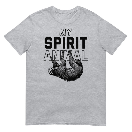 camiseta mi espiritu animal perezoso gris