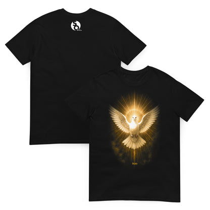 camiseta espiritu santo jesus delante y detras en color negro