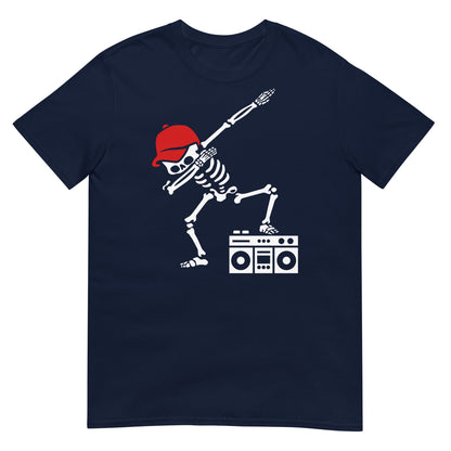 camiseta esqueleto dab boombox azul marino