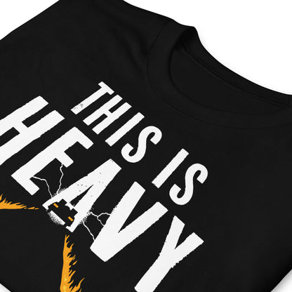 detalle de camiseta esto es muy fuerte delorean regreso al futuro en color negro