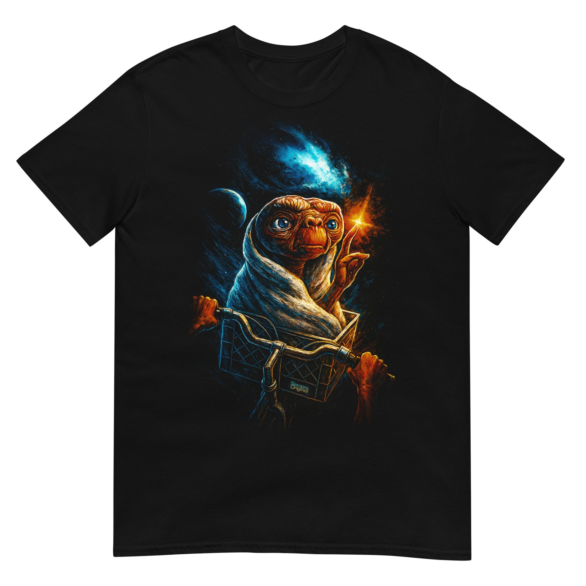 camiseta et el extraterrestre bicicleta negra