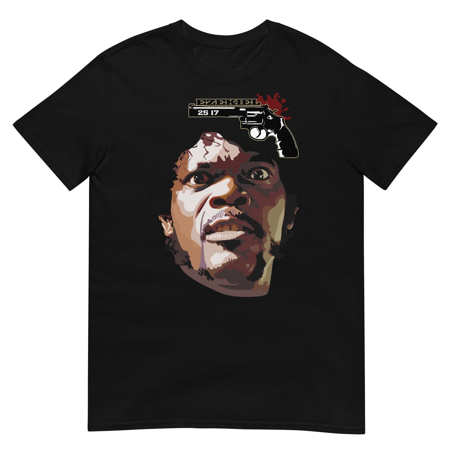 camiseta ezekiel 25 17 pulp fiction negra