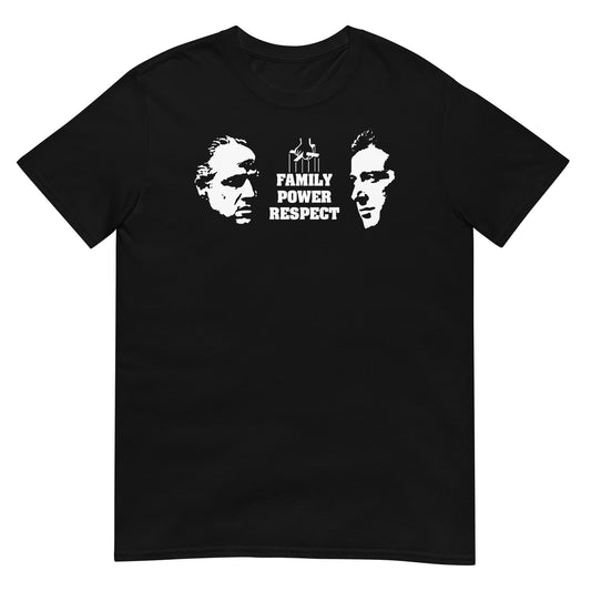 camiseta familia poder y respeto el padrino negra