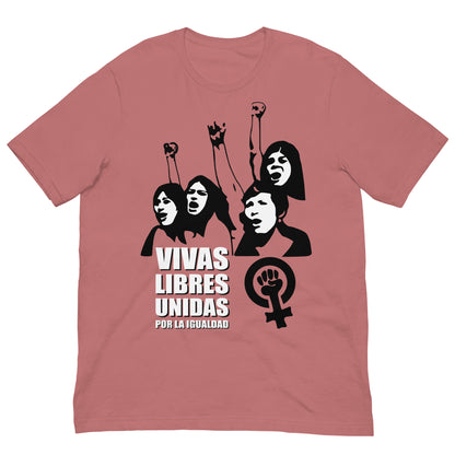 camiseta feminista reivindicativa vivas libres malva