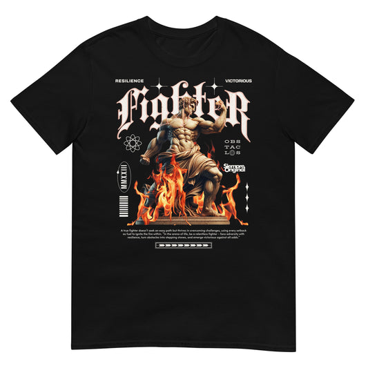 camiseta fighter dios siempre original urban en color negro