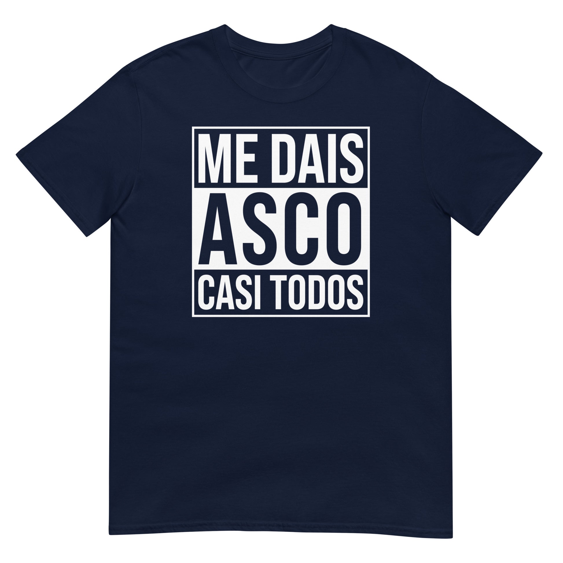 camiseta me dais asco casi todos azul marino