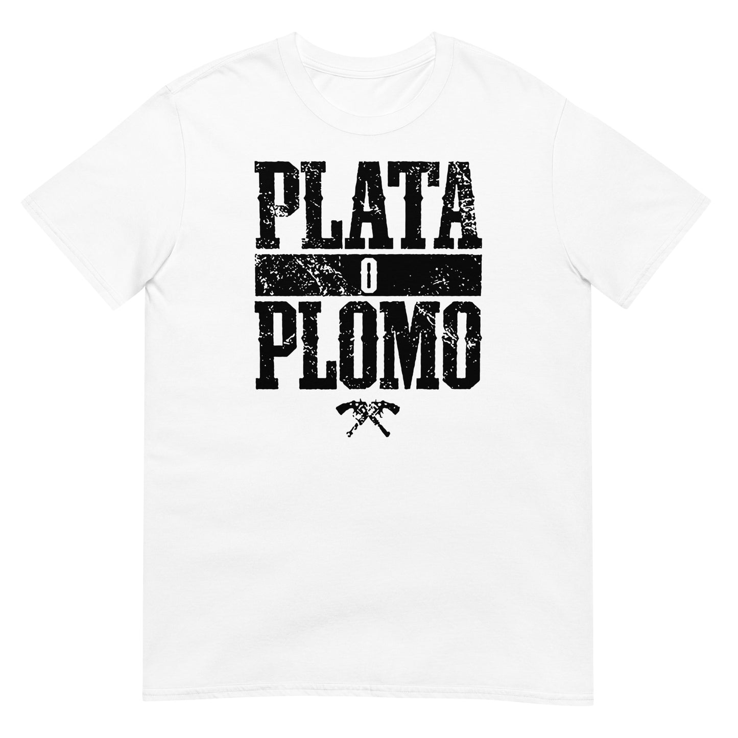 camiseta plata o plomo escobar blanca