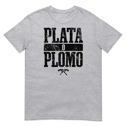 camiseta plata o plomo escobar gris