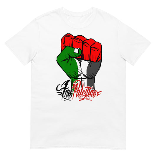 camiseta free palestine palestina libre gaza israel en color blanco