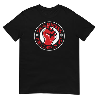 camiseta frente popular de judea la vida de brian negra