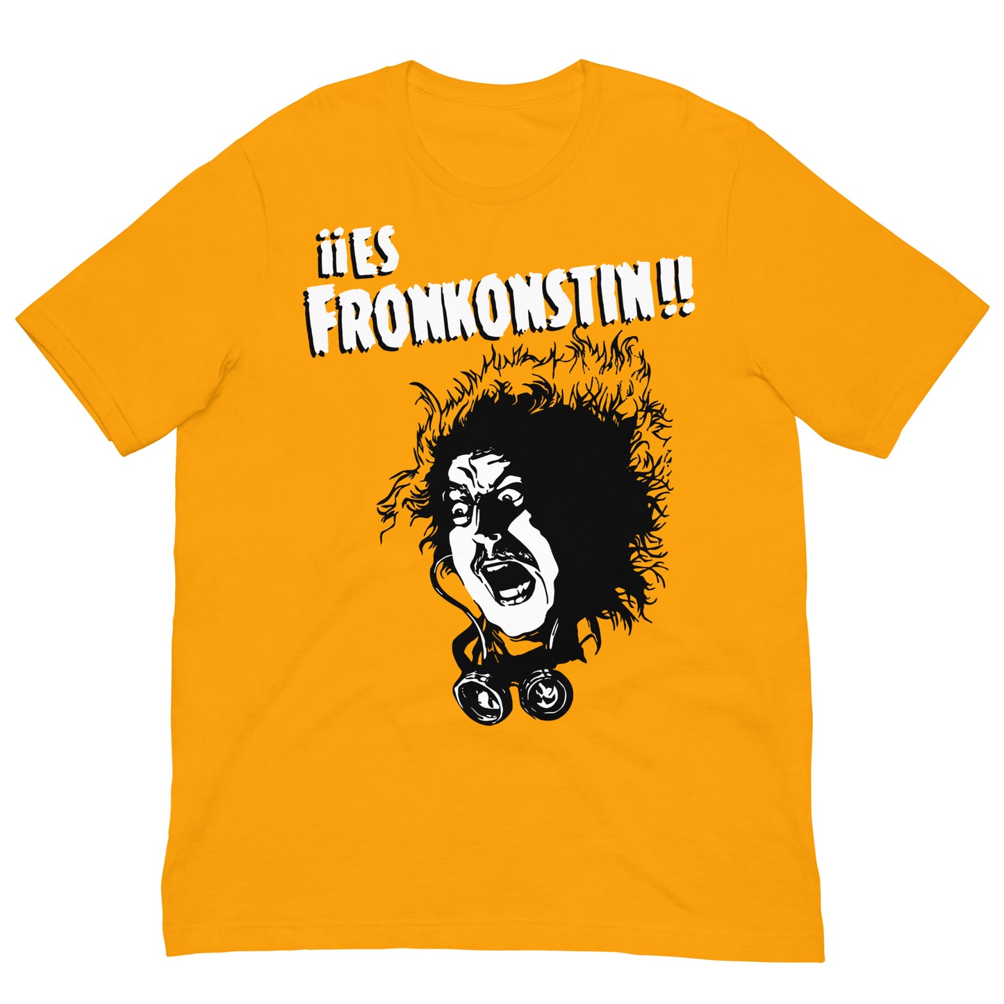 camiseta fronkonstin el jovencito frankenstein amarillo mostaza