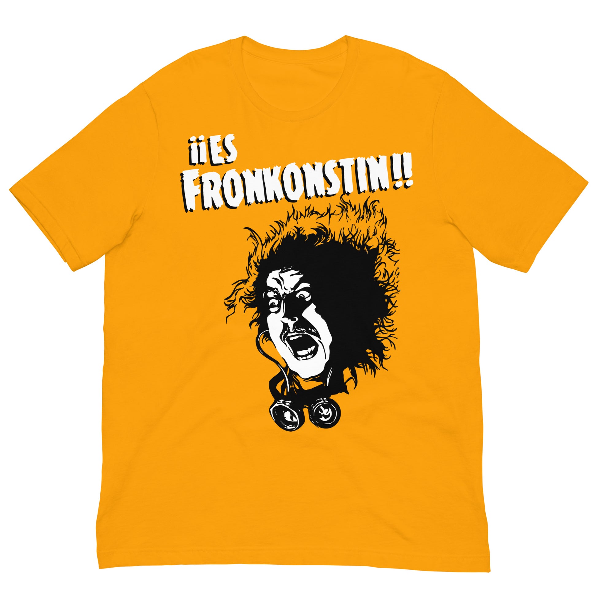 camiseta fronkonstin el jovencito frankenstein amarillo mostaza