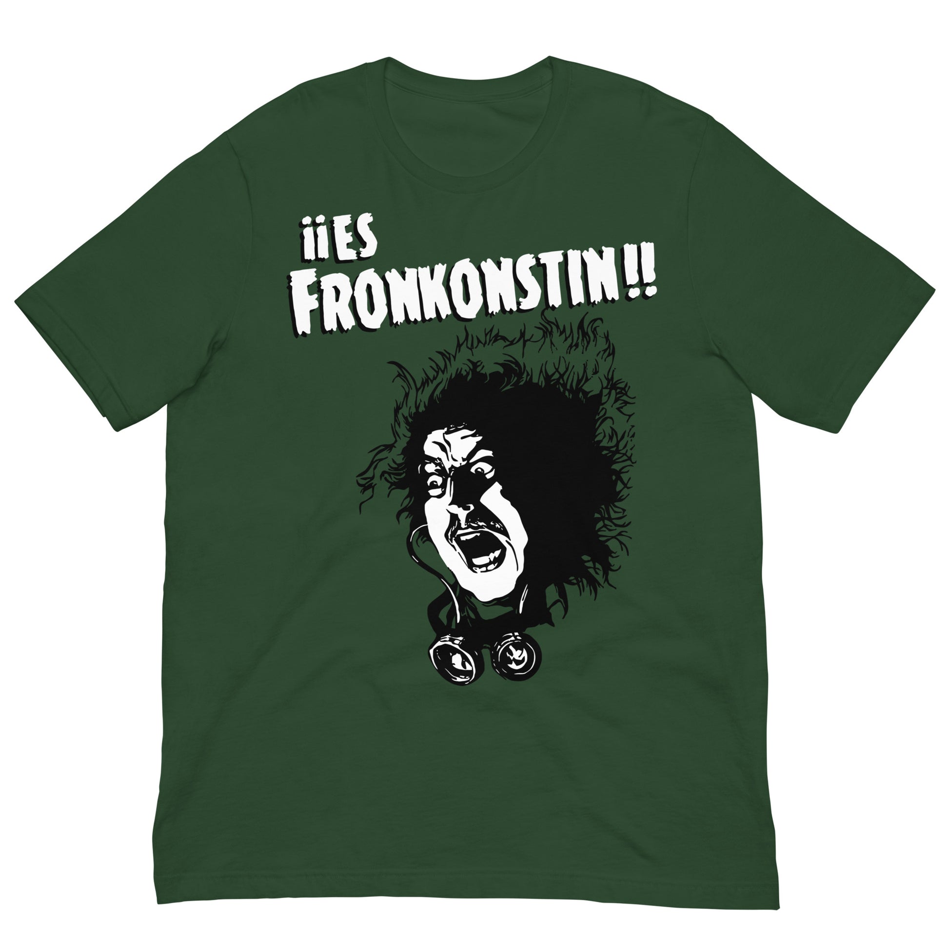 camiseta fronkonstin el jovencito frankenstein verde botella