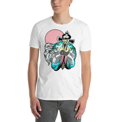 hombre con camiseta fu manchu golpe en la pequeña china blanca
