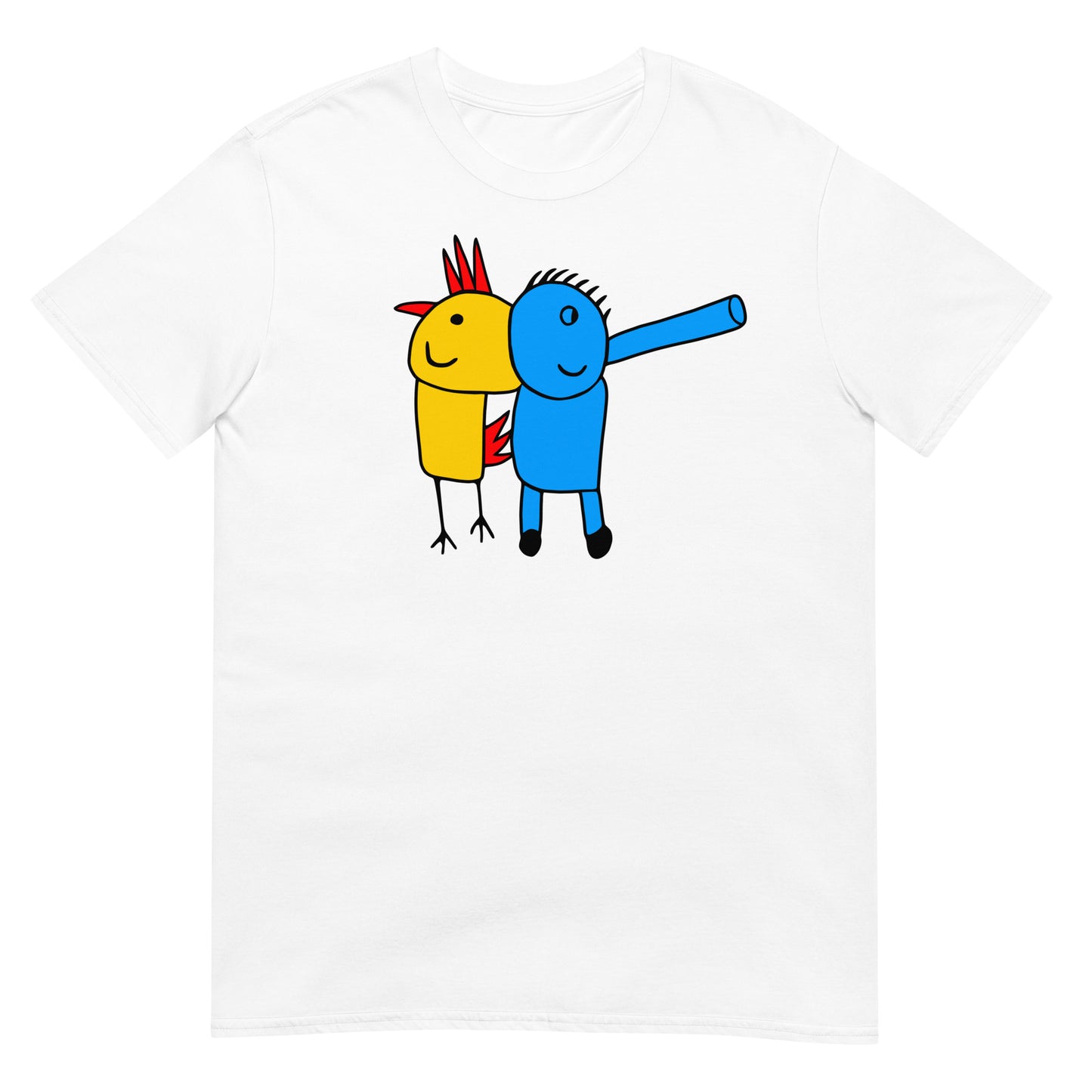 camiseta gallifante retro blanca