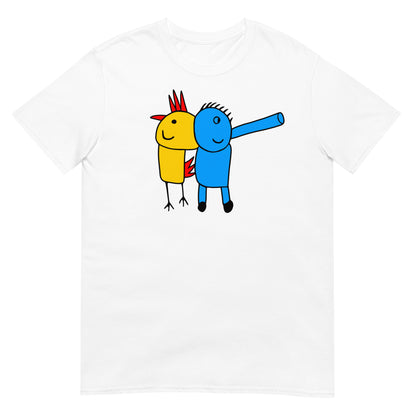 camiseta gallifante retro blanca