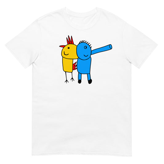camiseta gallifante retro blanca