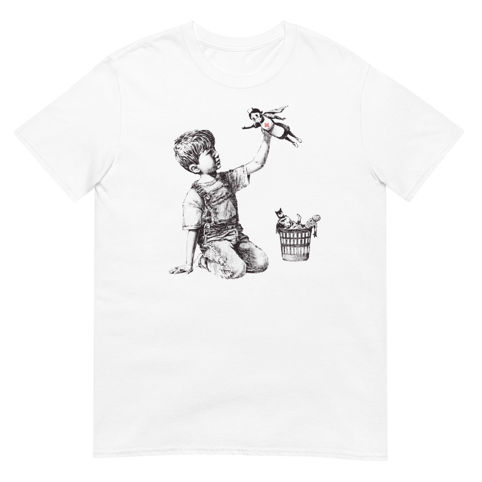camiseta game changer banksy arte urbano blanca