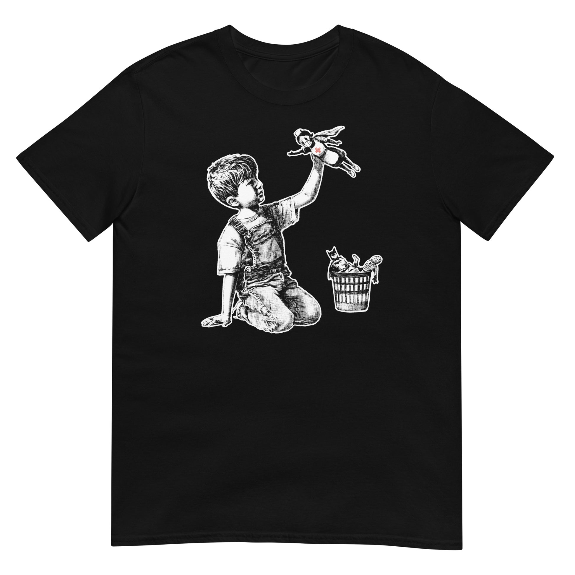 camiseta game changer banksy graffiti negra