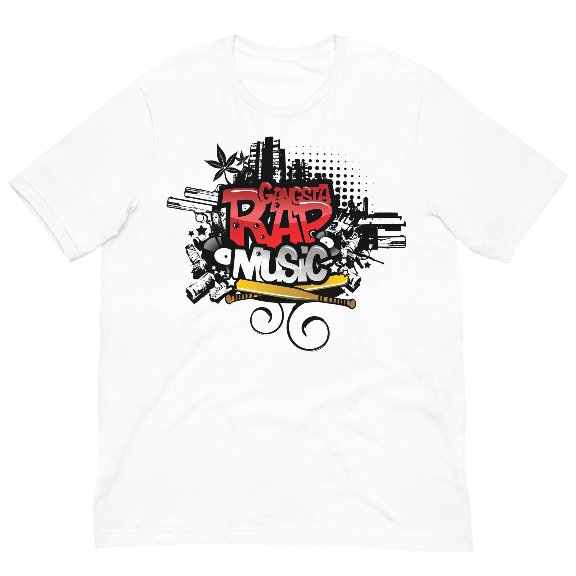 camiseta gangsta rap blanca