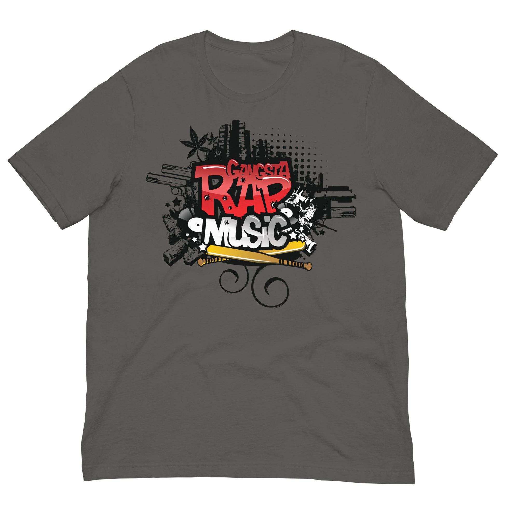 camiseta gangsta rap gris