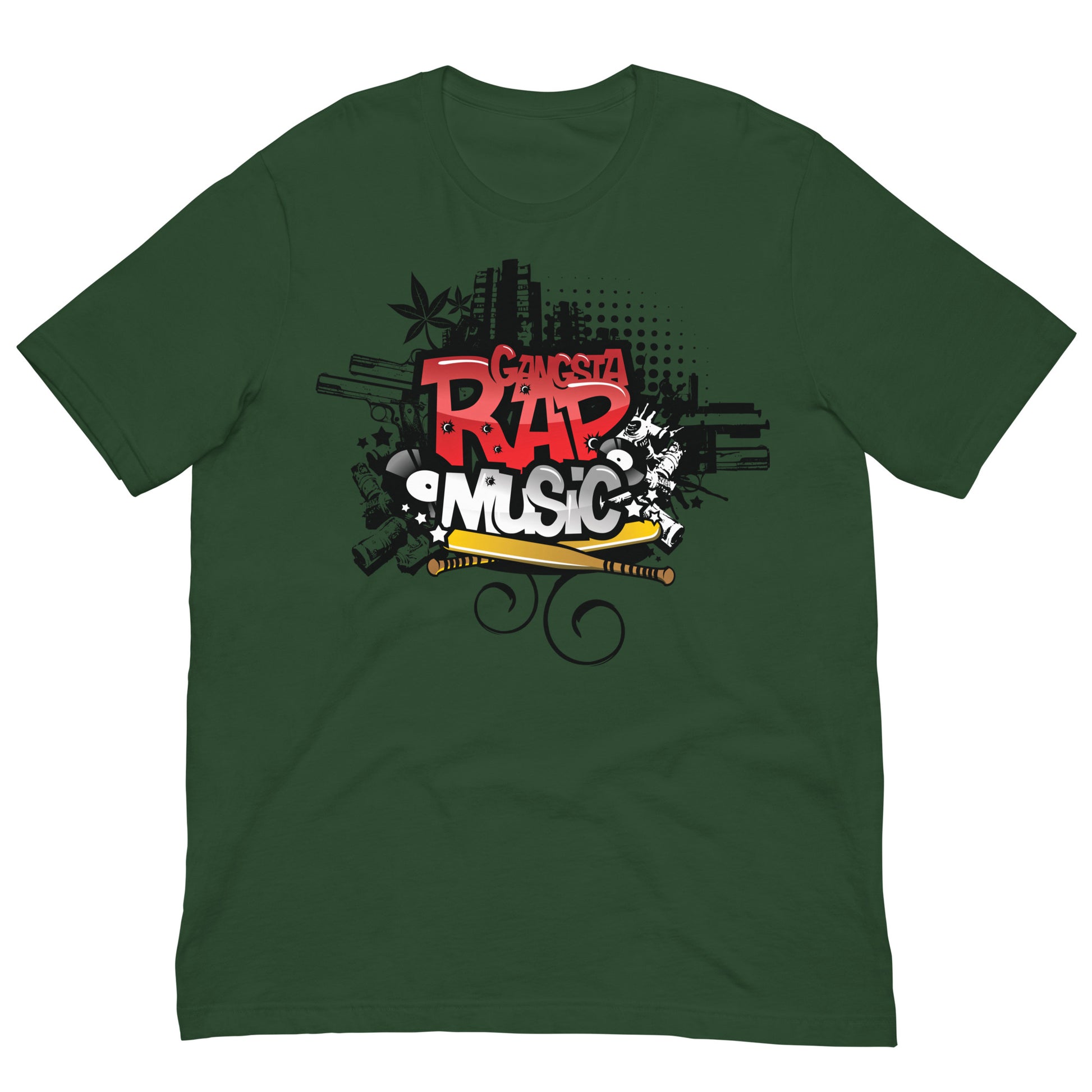 camiseta gangsta rap verde botella
