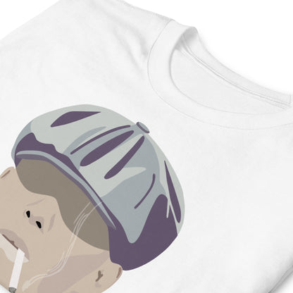 detalle de camiseta peaky blinders tommy shelby blanca