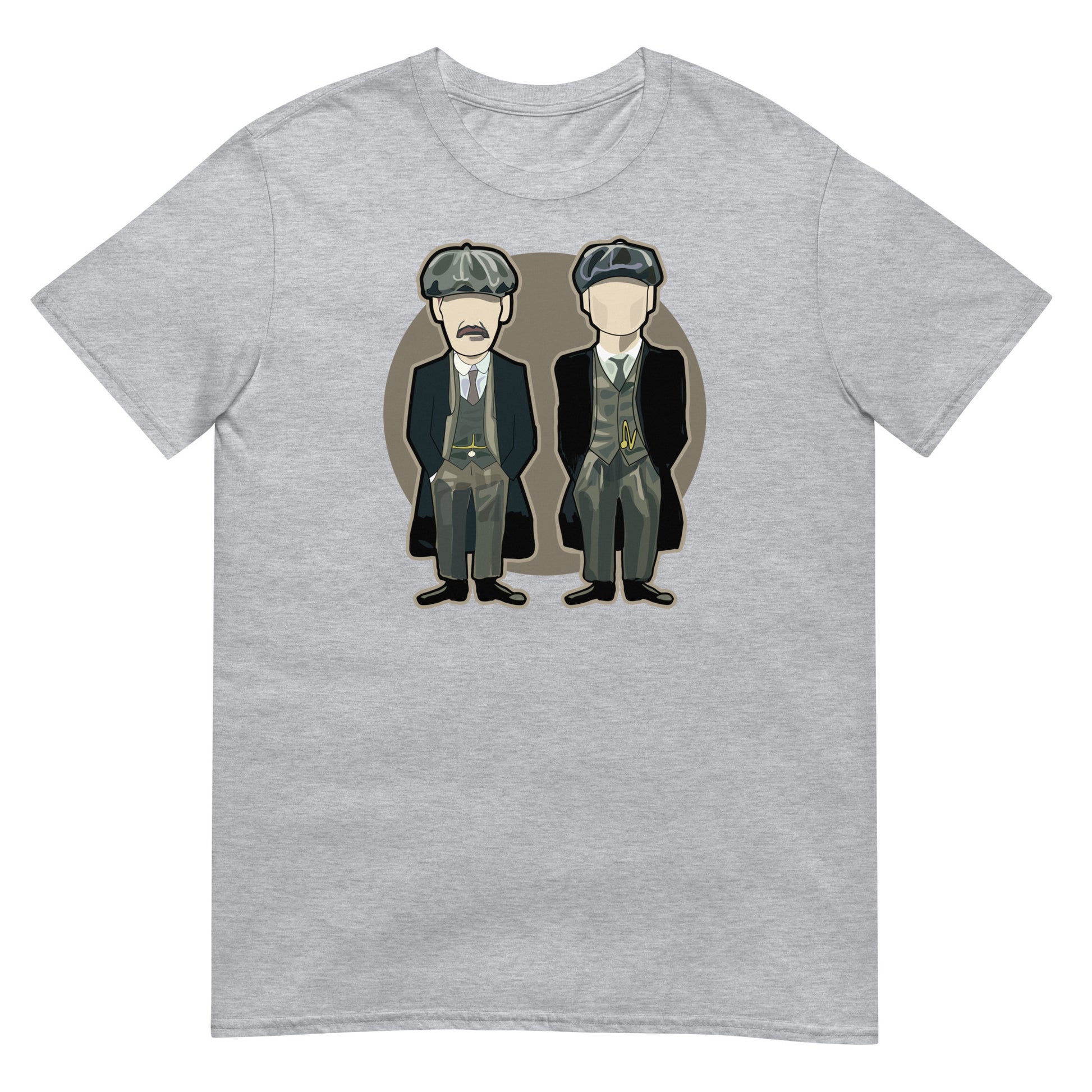 mujer con camiseta peaky blinders tommy arthur gris