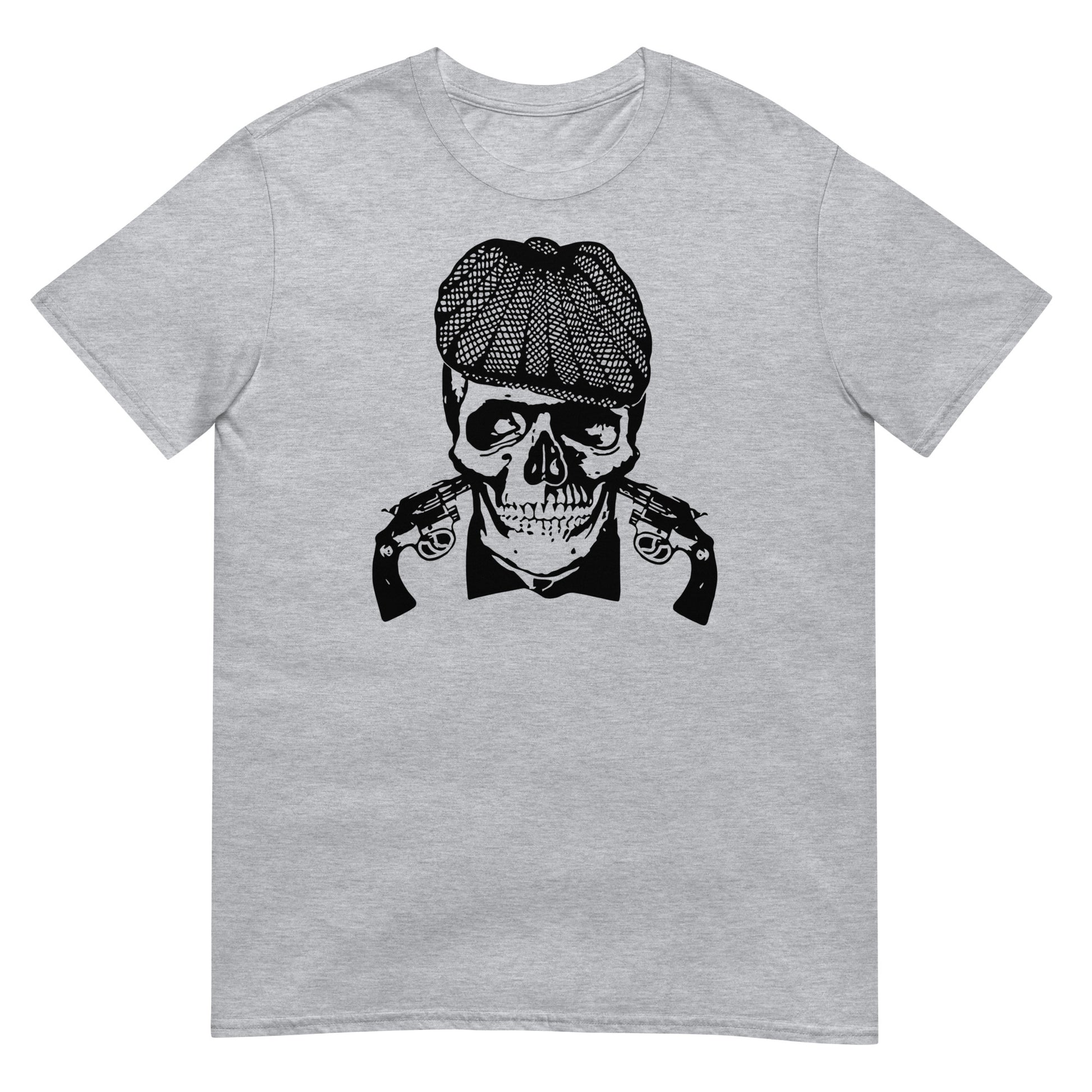 camiseta gangster calavera boina gris