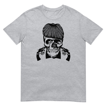 camiseta gangster calavera boina gris