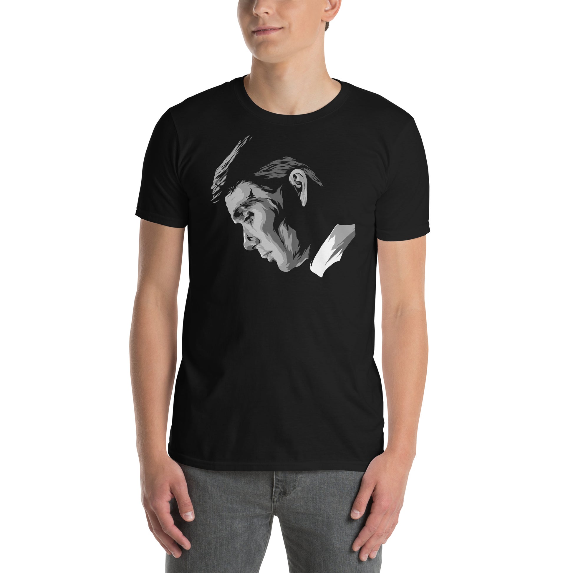 hombre con camiseta peaky blinders tommy shelby negra