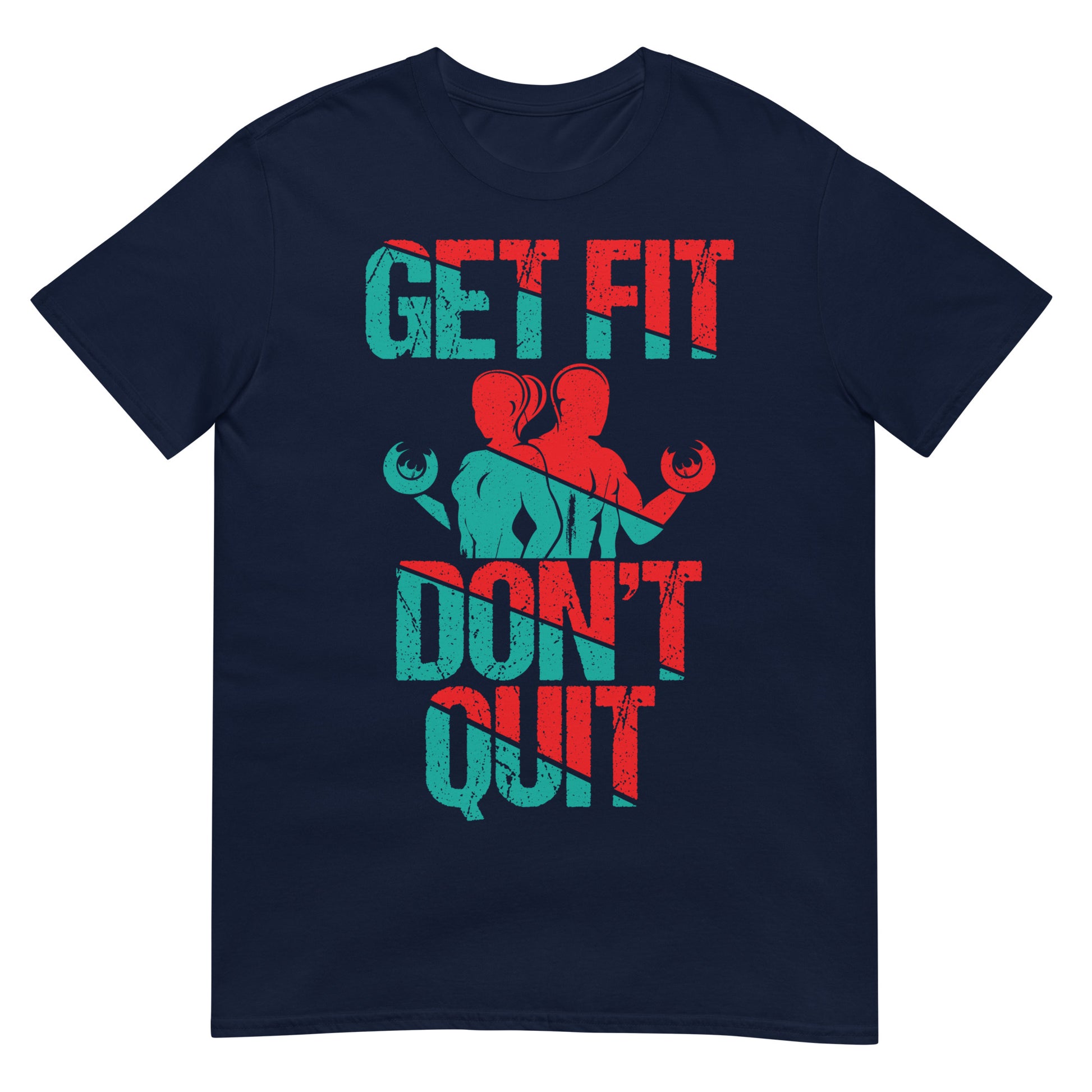 camiseta get fit dont quit fitness azul marino