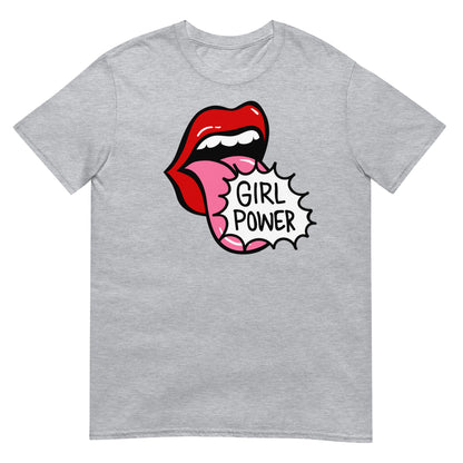 camiseta girl power pop art gris