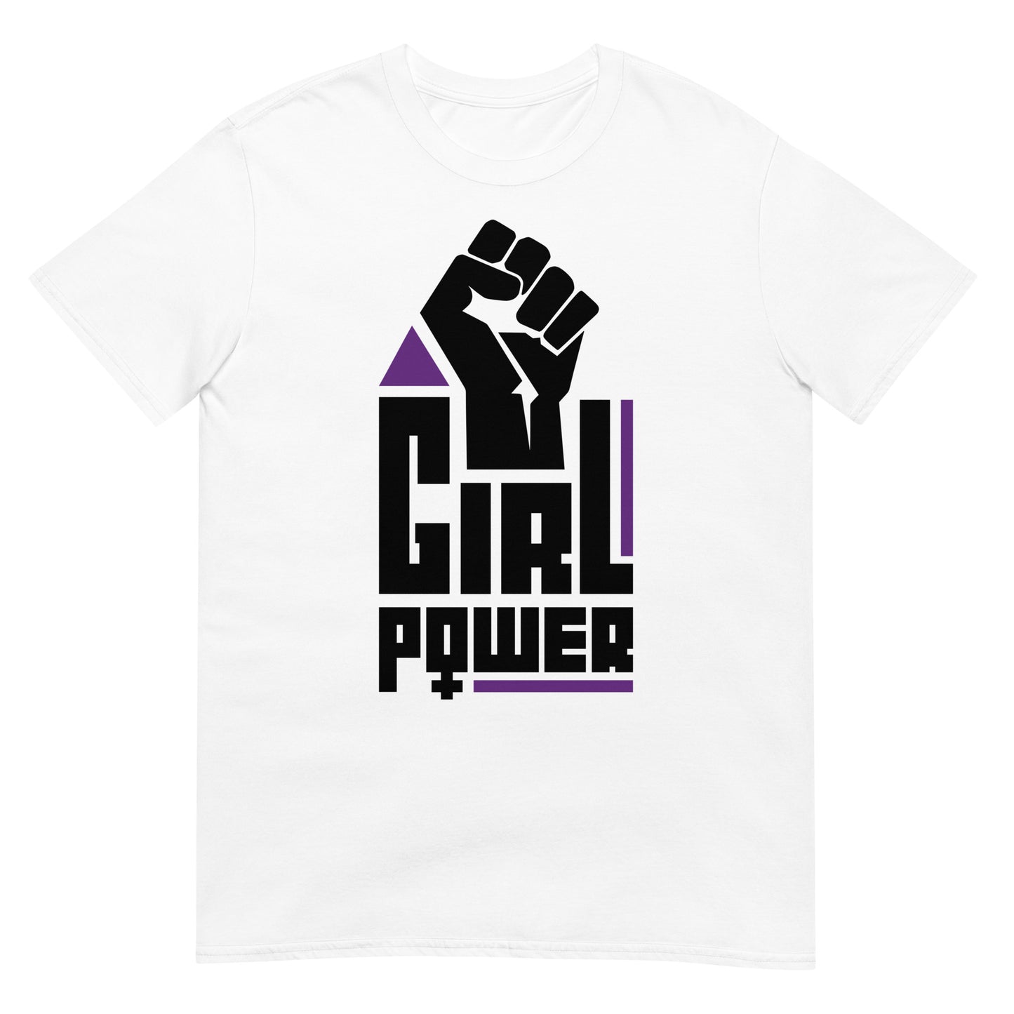 camiseta girl power tipografica blanca