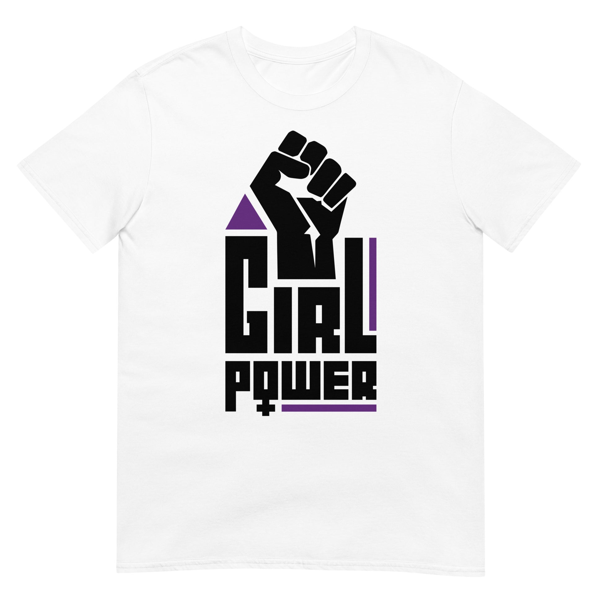 camiseta girl power tipografica blanca