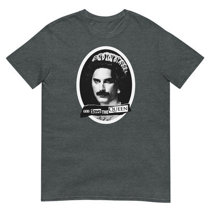 camiseta god save the queen freddy mercury gris oscuro