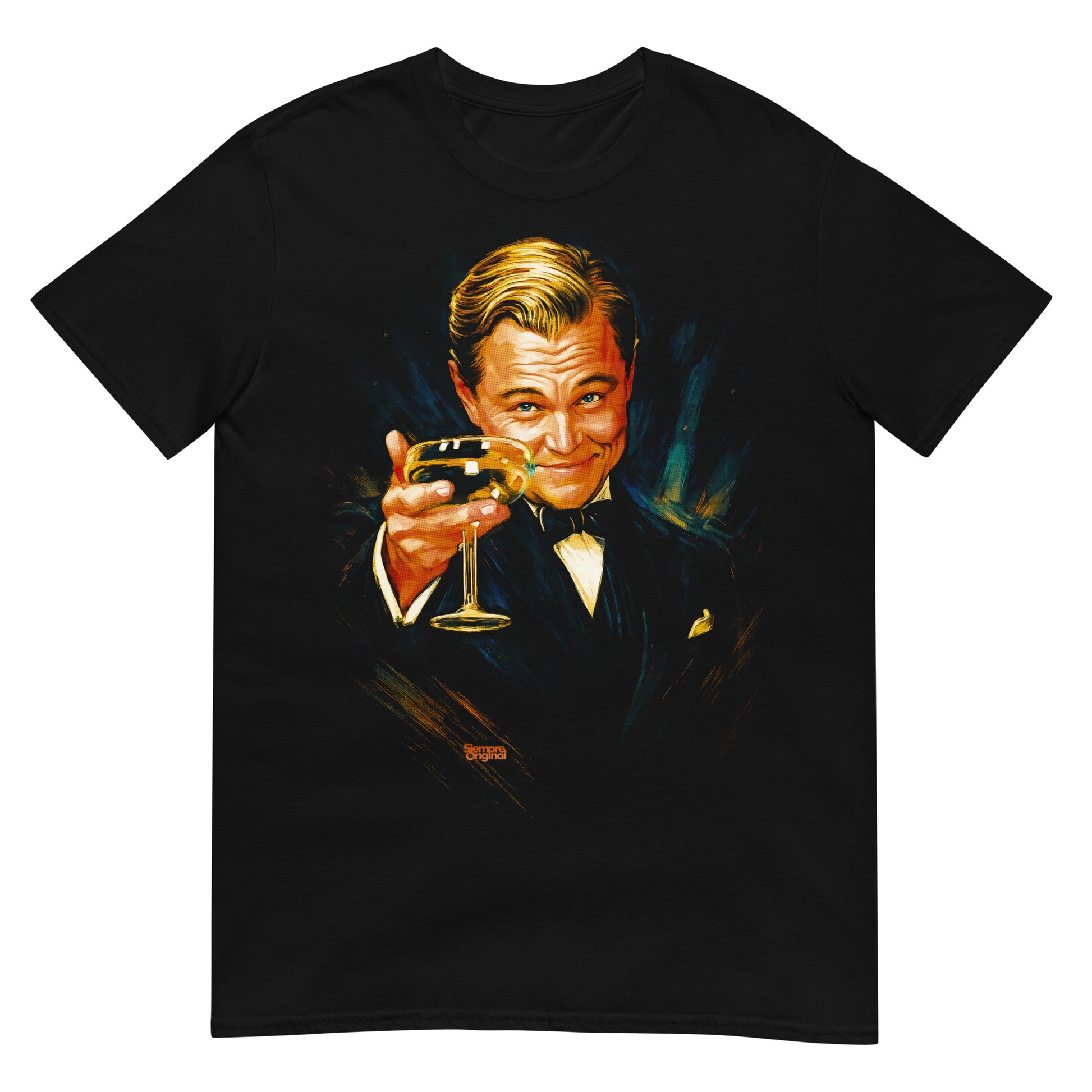 camiseta el gran gatsby brindis dicaprio negra