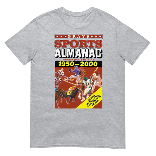 camiseta grays sports almanac regreso al futuro back to the future en color gris