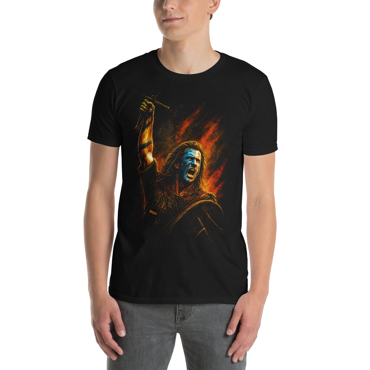 hombre con camiseta braveheart william wallace libertad negra