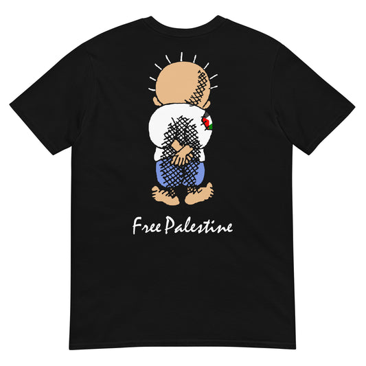 camiseta handala free palestine palestina libre gaza israel en color negro