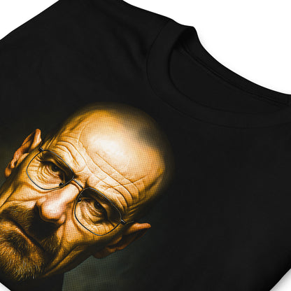 detalle de camiseta heisenberg walter white breaking bad negra