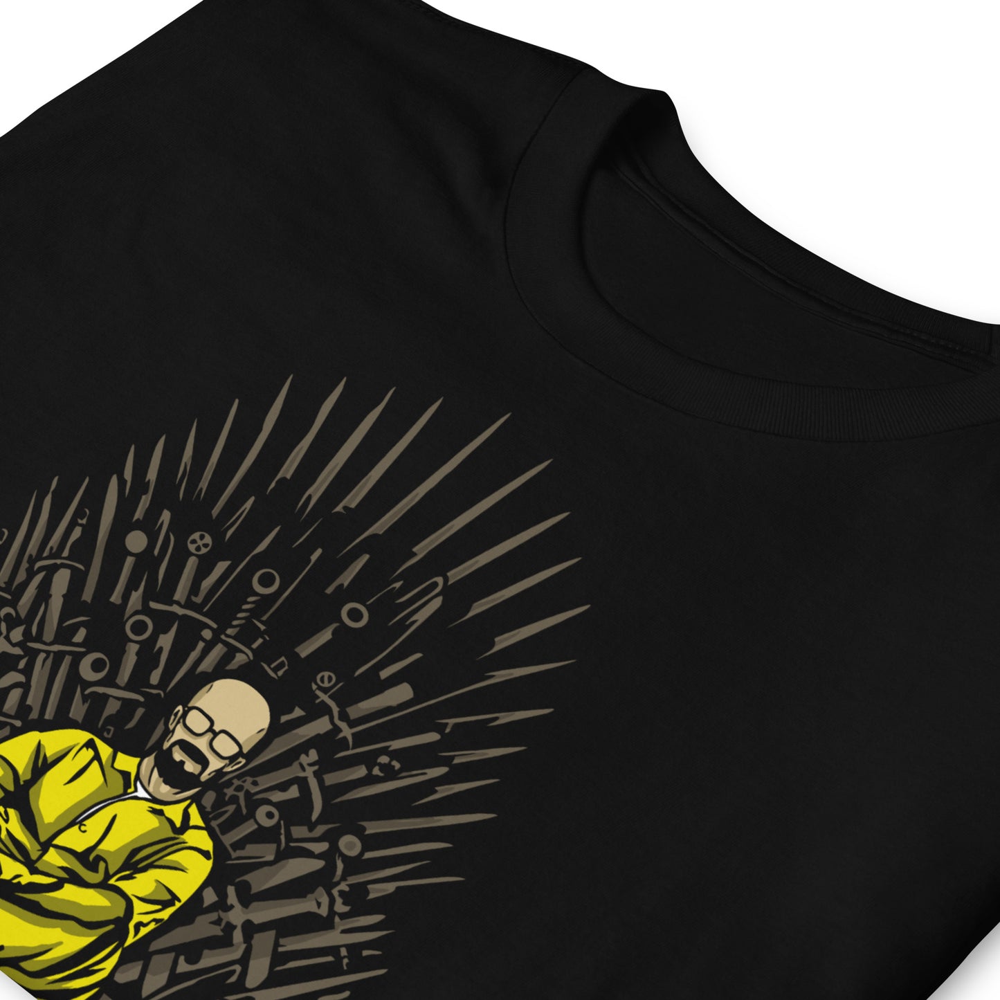 detalle de camiseta heisenberg breaking bad juego de tronos negra