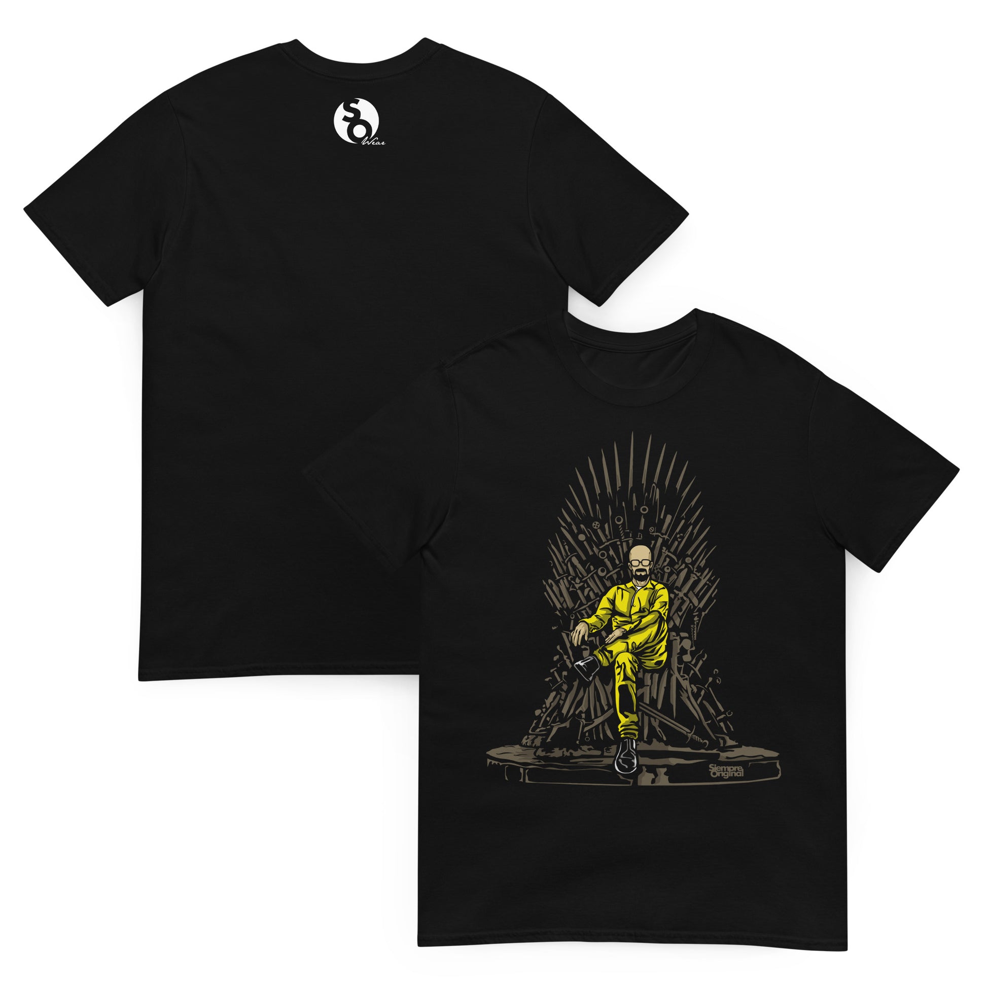 camiseta heisenberg breaking bad juego de tronos delante y detras negra